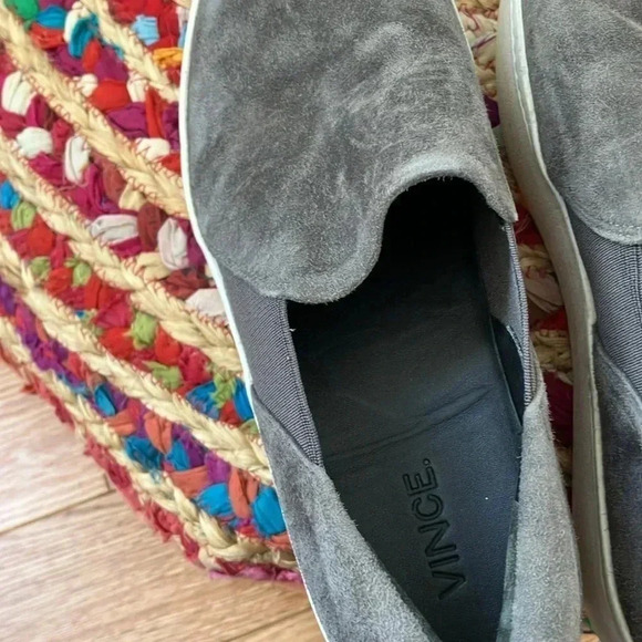 Vince grey  suede leather slip on shoes sneakers - Picture 4 of 7